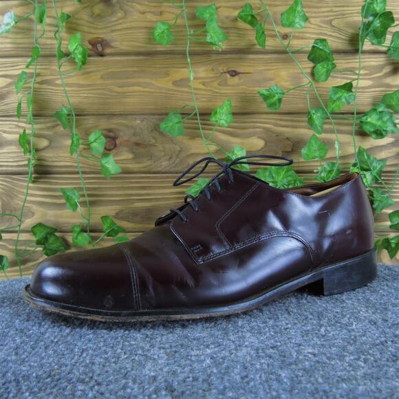 Bostonian Men's Classics Derby Oxfords Burgundy Leather 11.5 Medium‎ Used 2025 - Picture 1 of 7